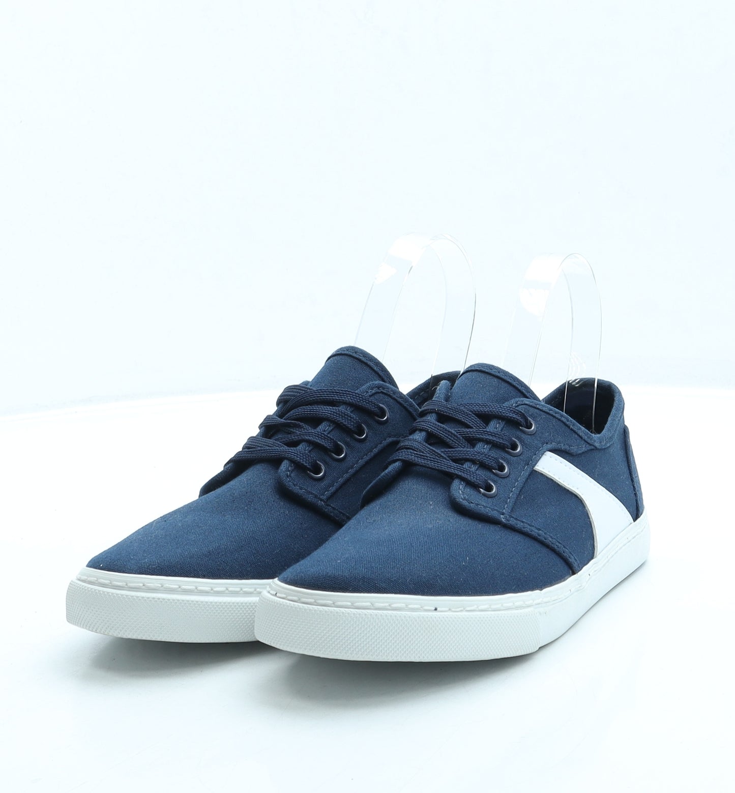 George Boys Blue Fabric Trainer UK 5 38