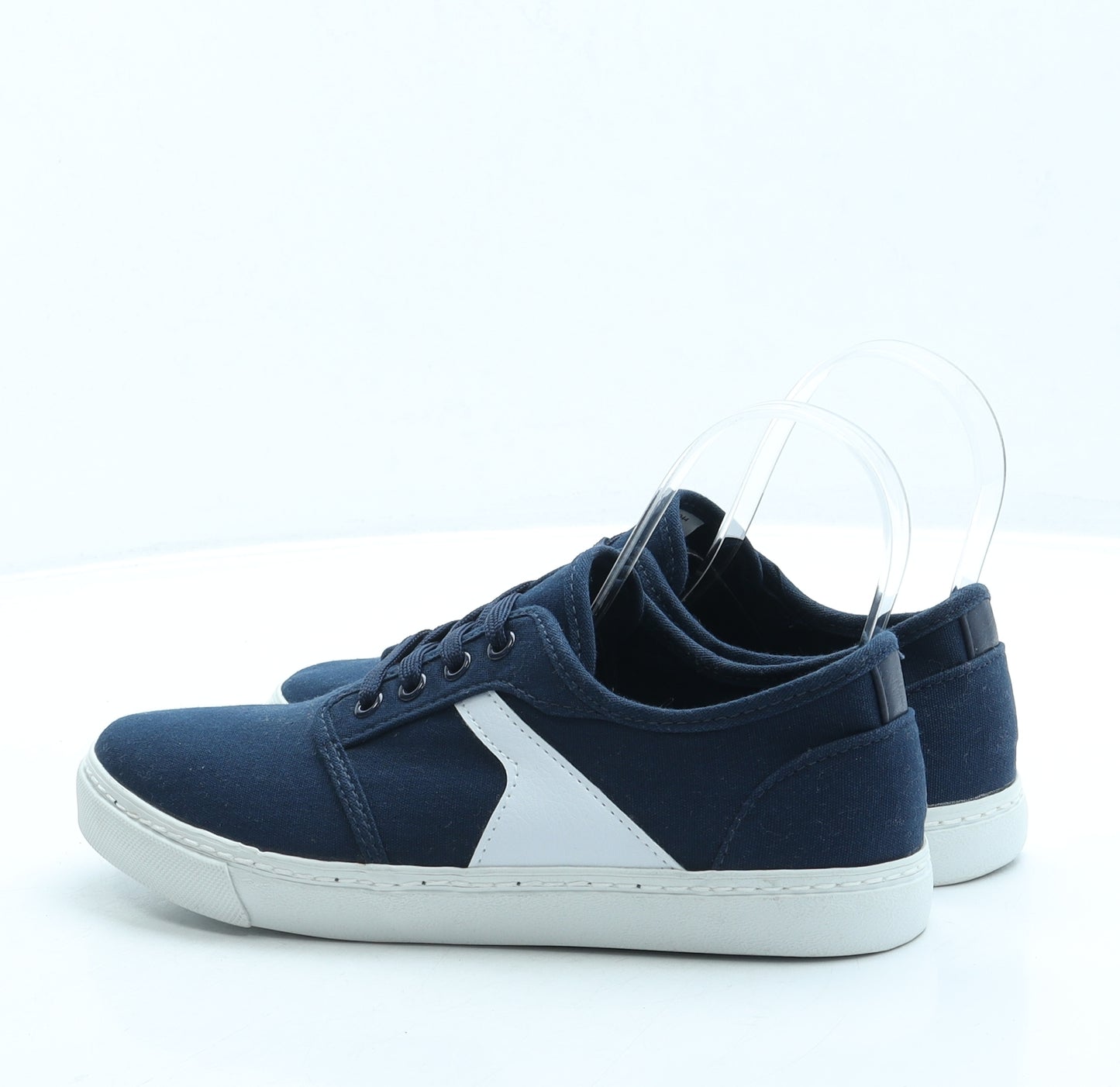 George Boys Blue Fabric Trainer UK 5 38