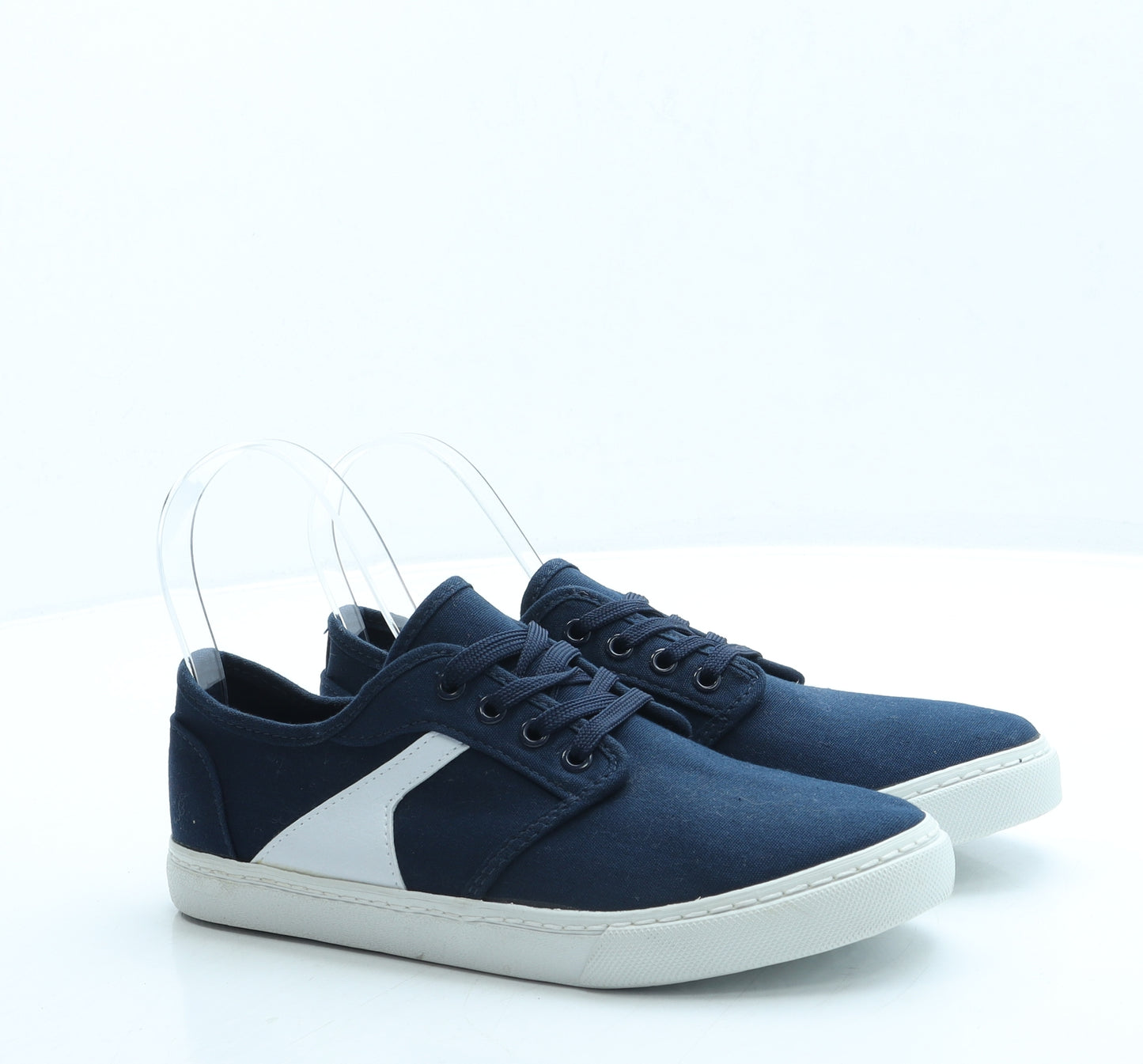 George Boys Blue Fabric Trainer UK 5 38