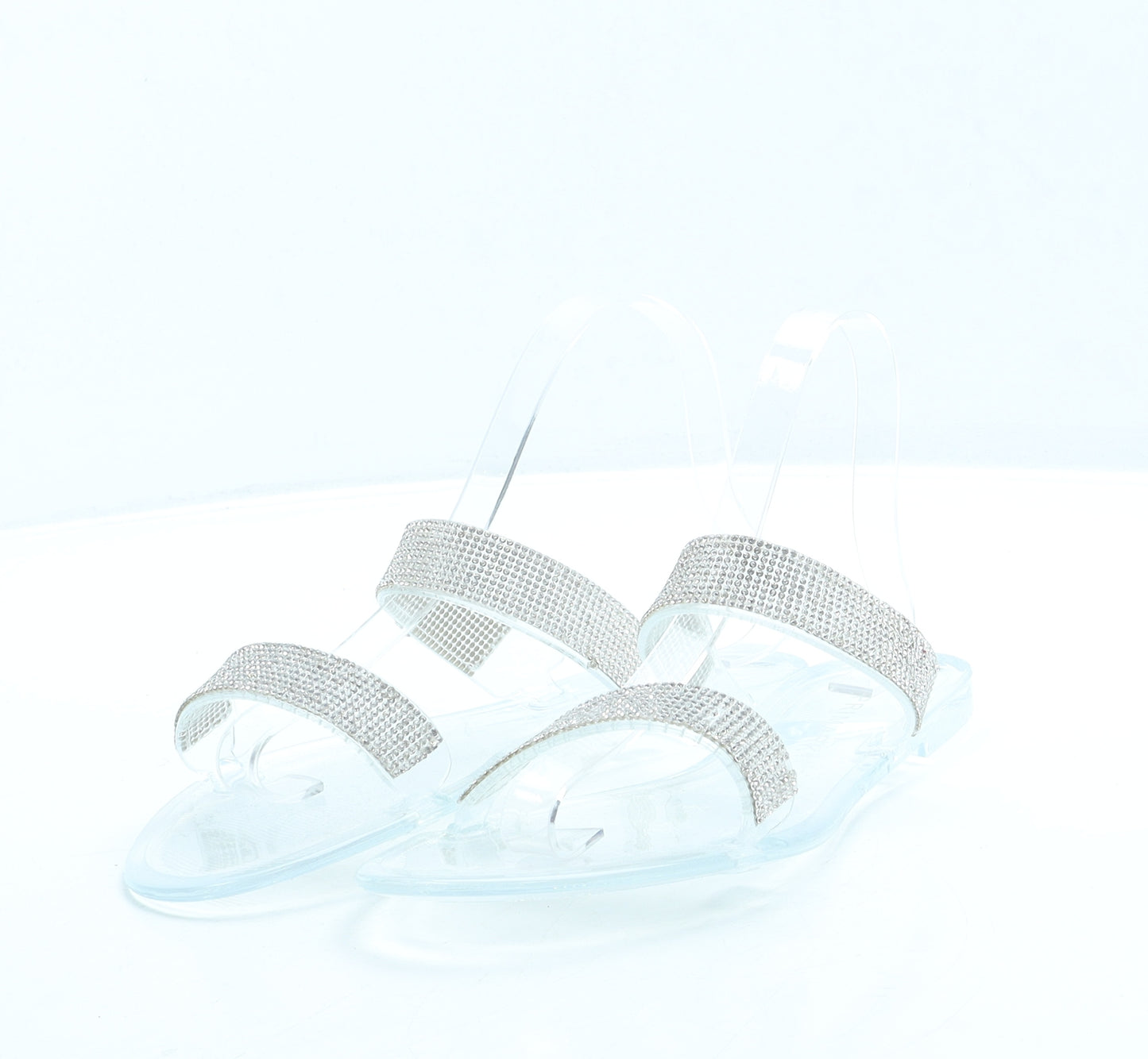 Primark Womens Clear Rubber Slip On Sandal UK 7 40 US 9