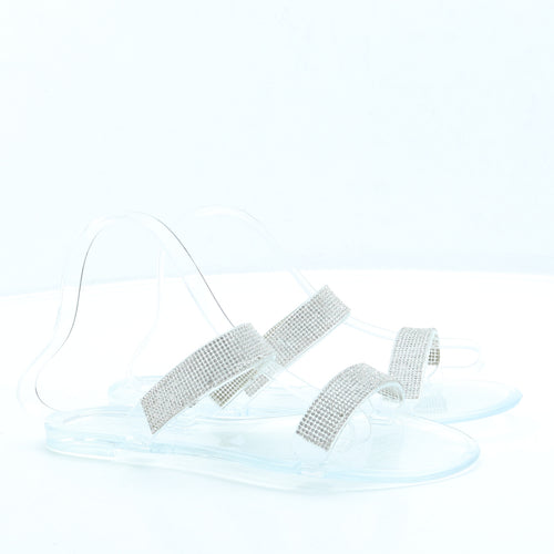 Primark Womens Clear Rubber Slip On Sandal UK 7 40 US 9