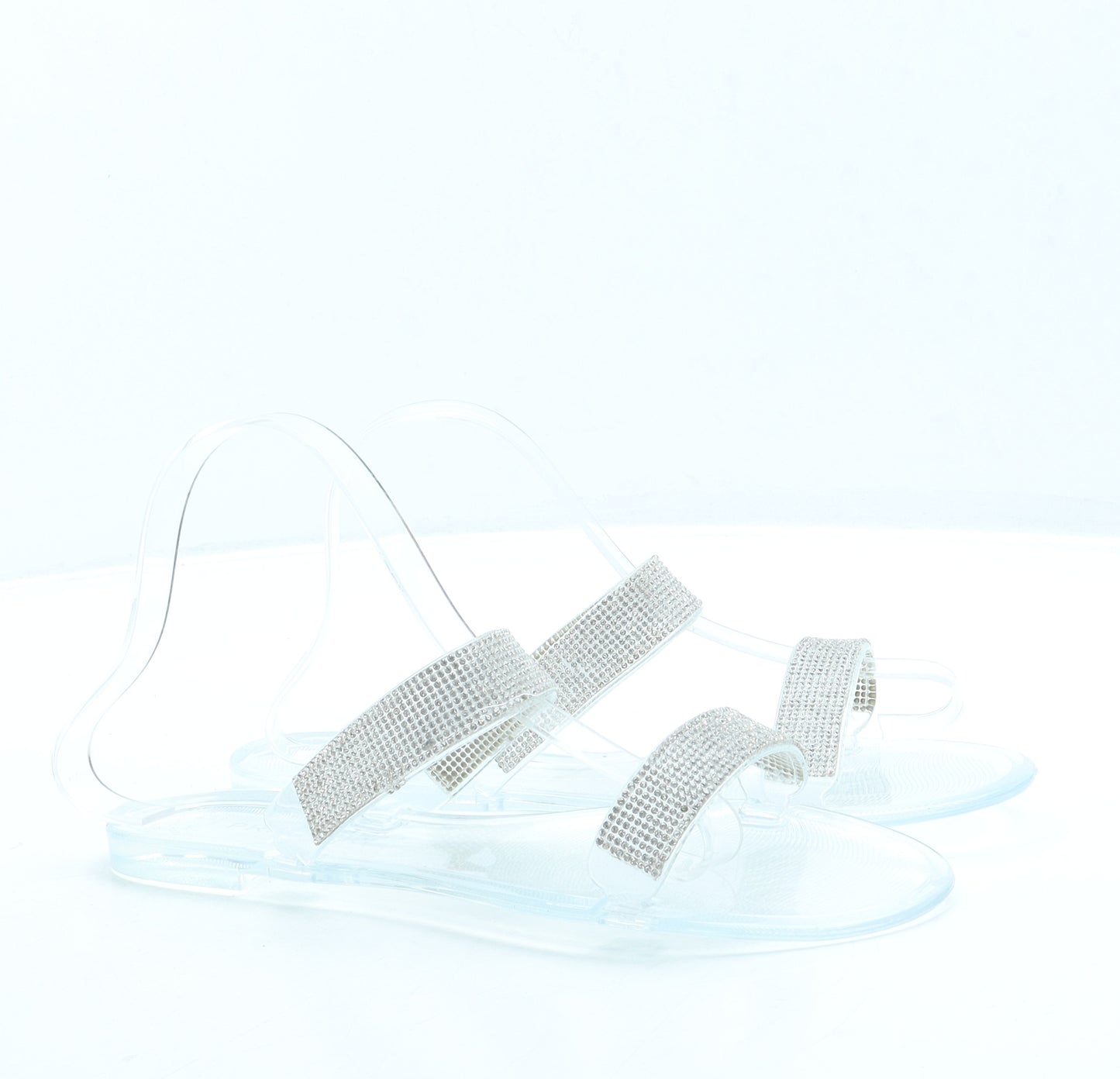 Primark Womens Clear Rubber Slip On Sandal UK 7 40 US 9