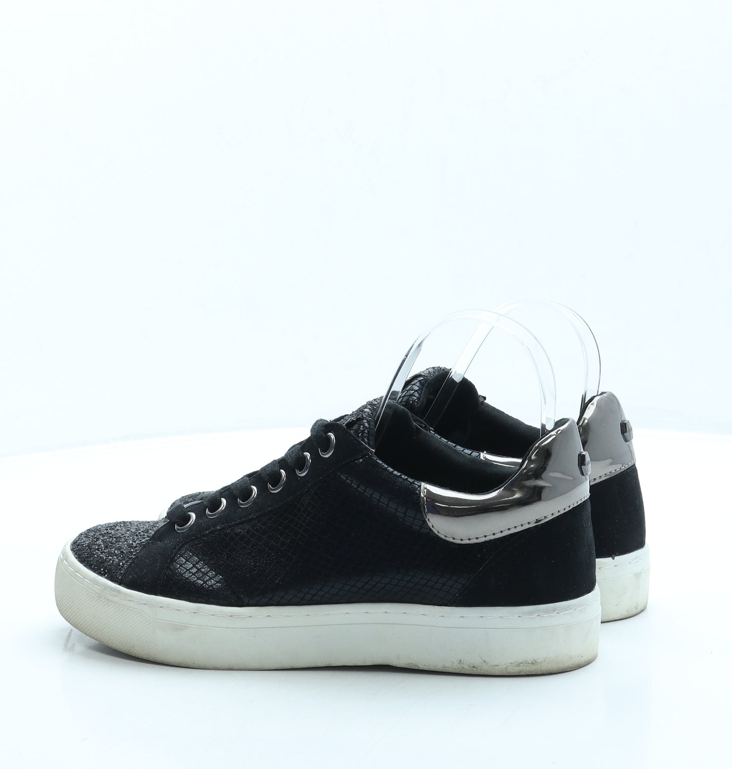 Carvela Womens Black Animal Print Polyester Trainer UK 7 40