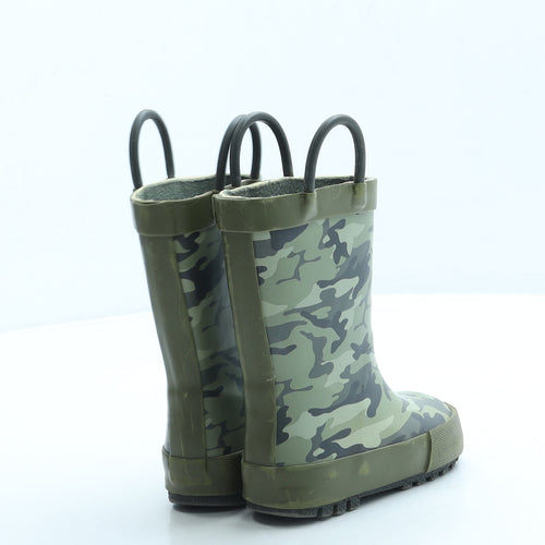 George Boys Green Camouflage Rubber Wellies Boot UK 5 22