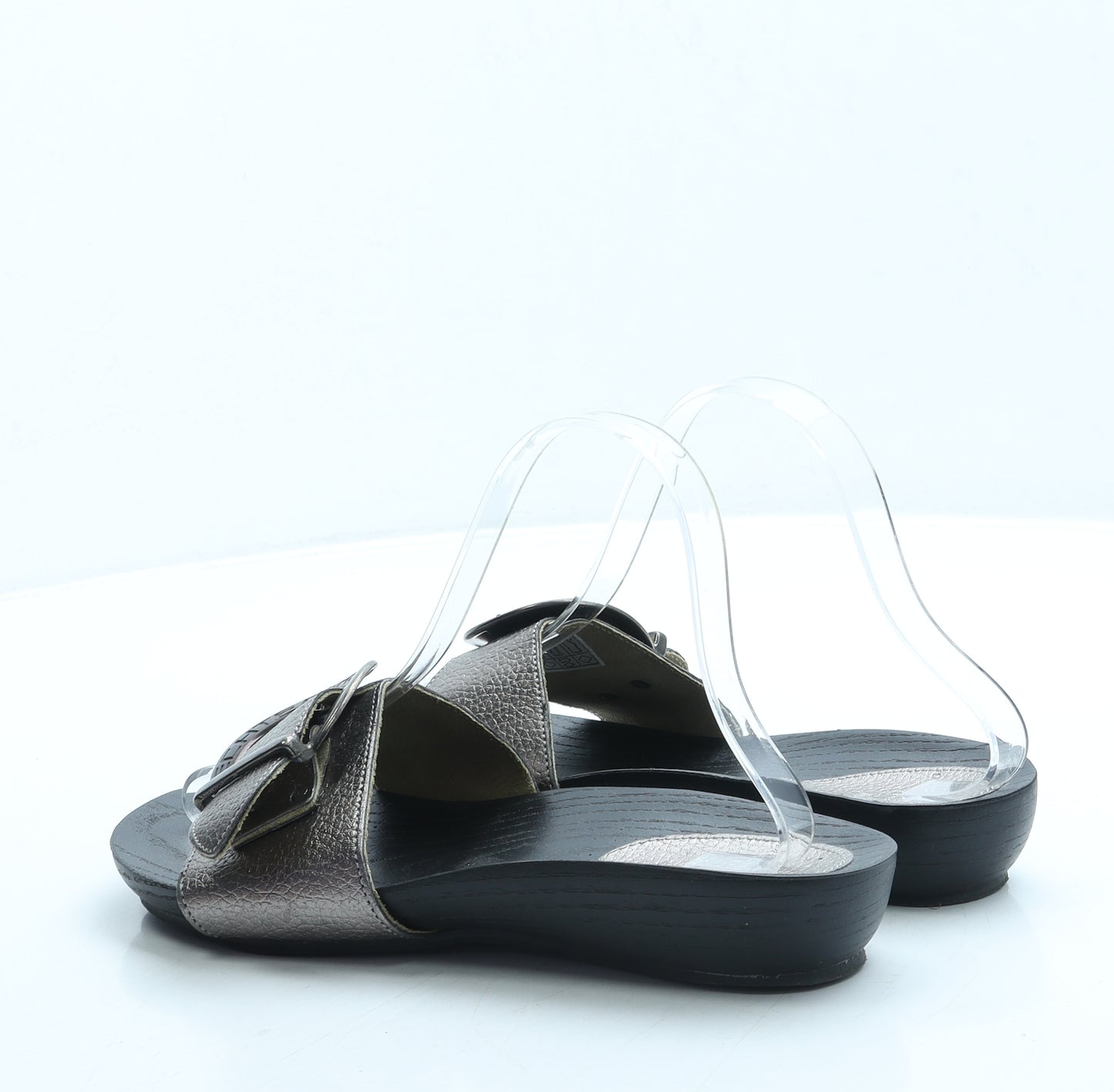 Daniel Hechter Womens Silver Leather Slip On Sandal UK 6 39