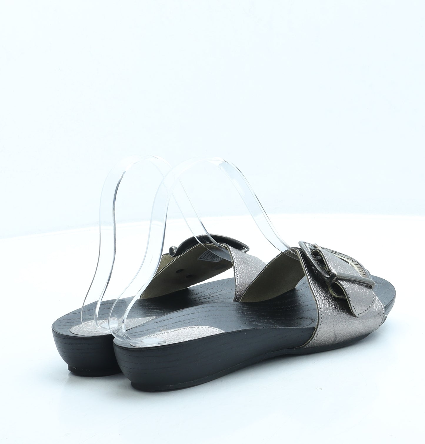 Daniel Hechter Womens Silver Leather Slip On Sandal UK 6 39