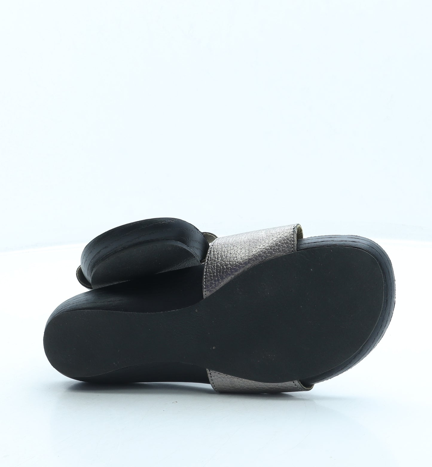 Daniel Hechter Womens Silver Leather Slip On Sandal UK 6 39