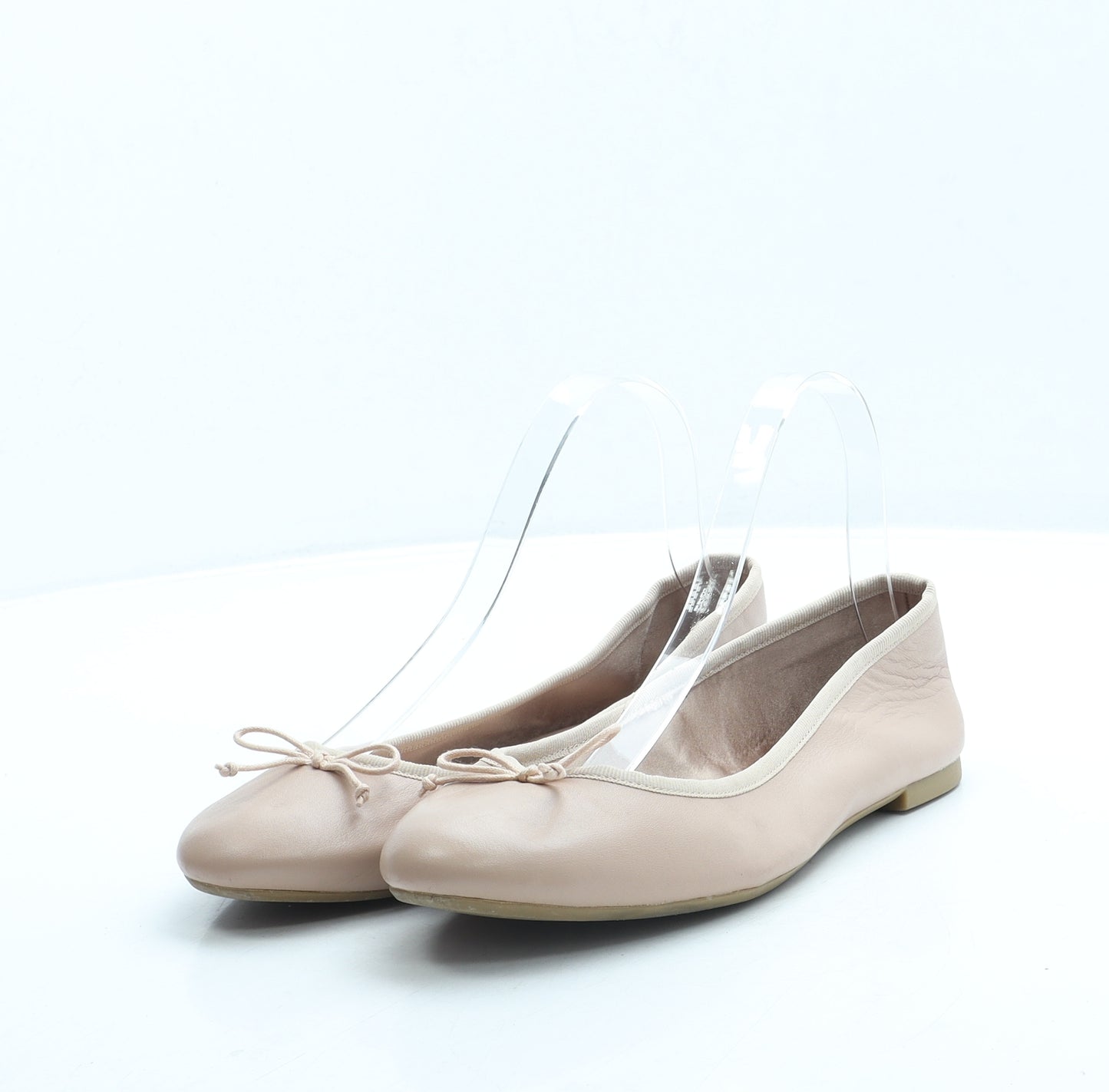 Marks and Spencer Womens Pink Leather Ballet Flat UK 5