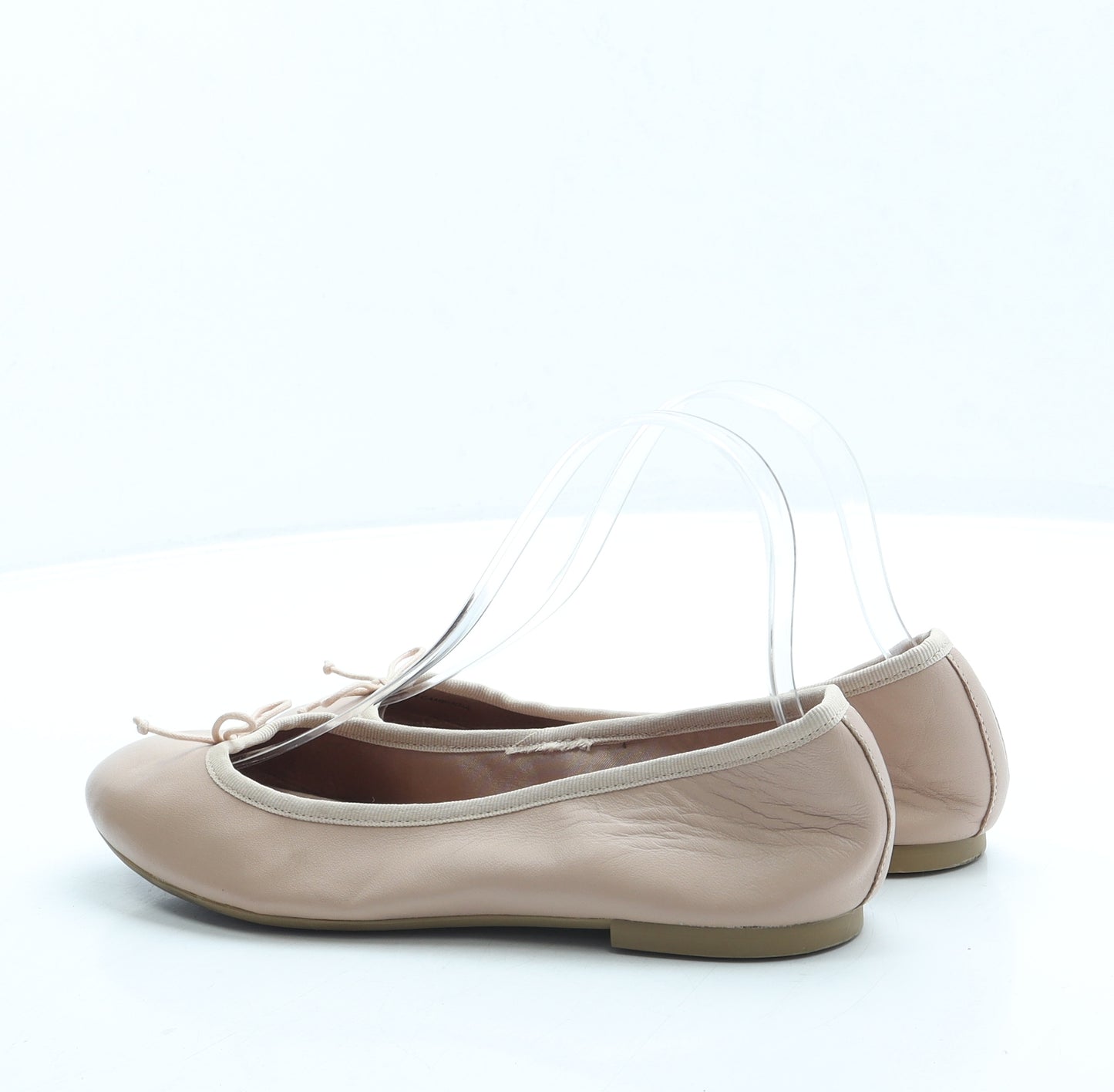 Marks and Spencer Womens Pink Leather Ballet Flat UK 5