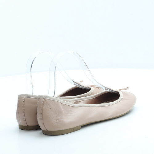 Marks and Spencer Womens Pink Leather Ballet Flat UK 5