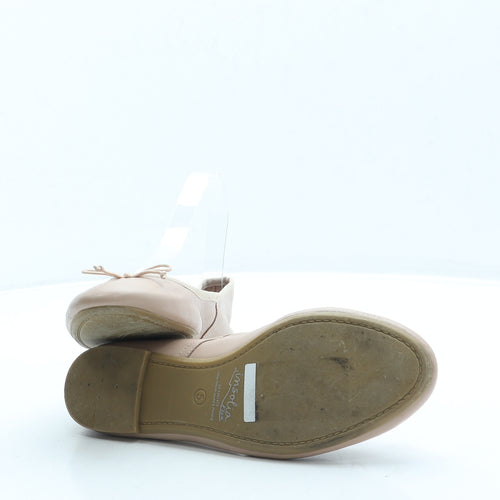 Marks and Spencer Womens Pink Leather Ballet Flat UK 5