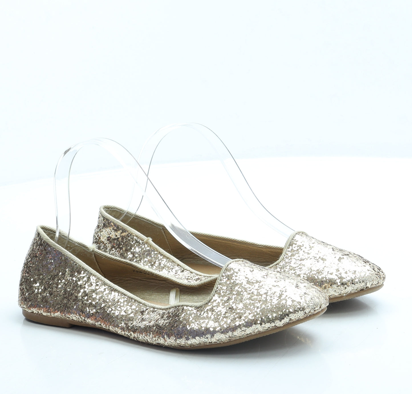 Atmosphere Womens Gold Polyester Flat UK 5 38