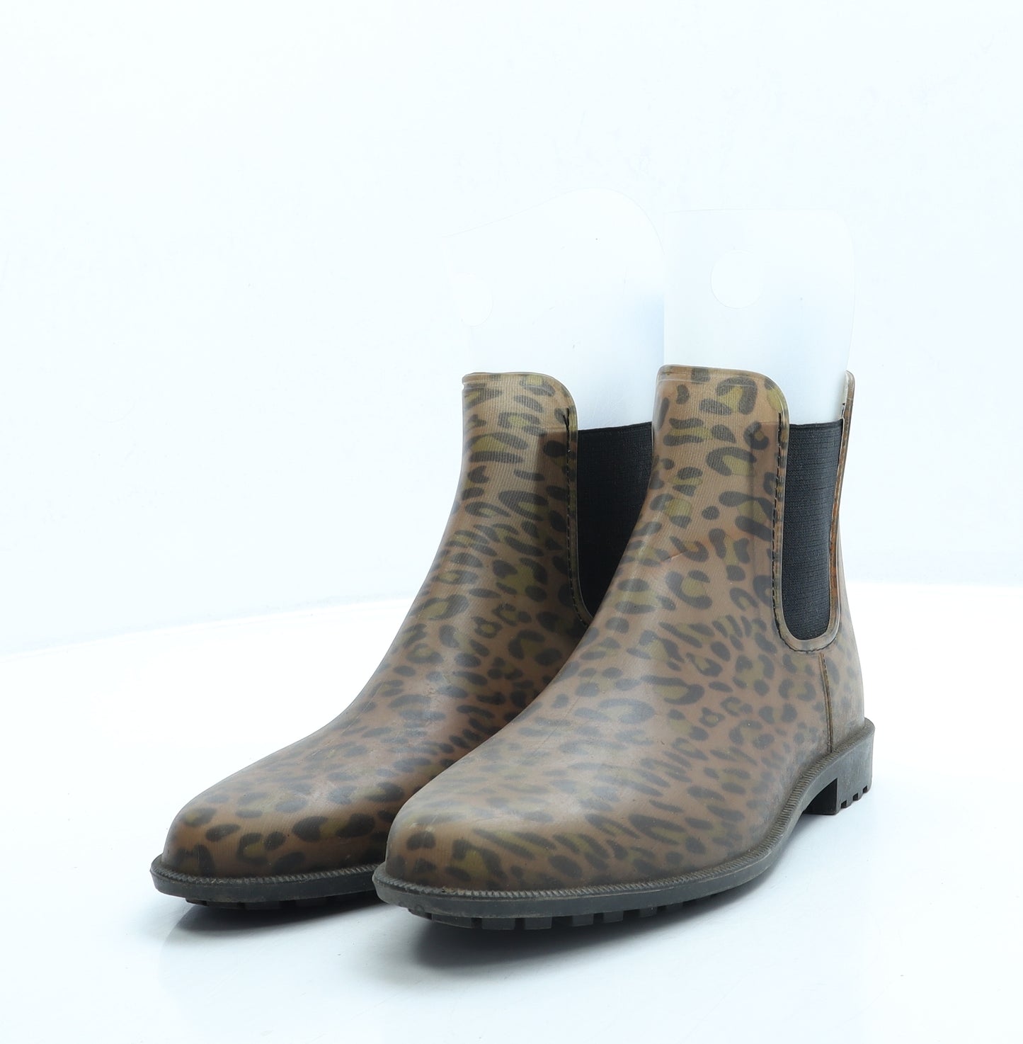 Joules Womens Brown Animal Print Rubber Wellies Boot UK 8 42 US 10