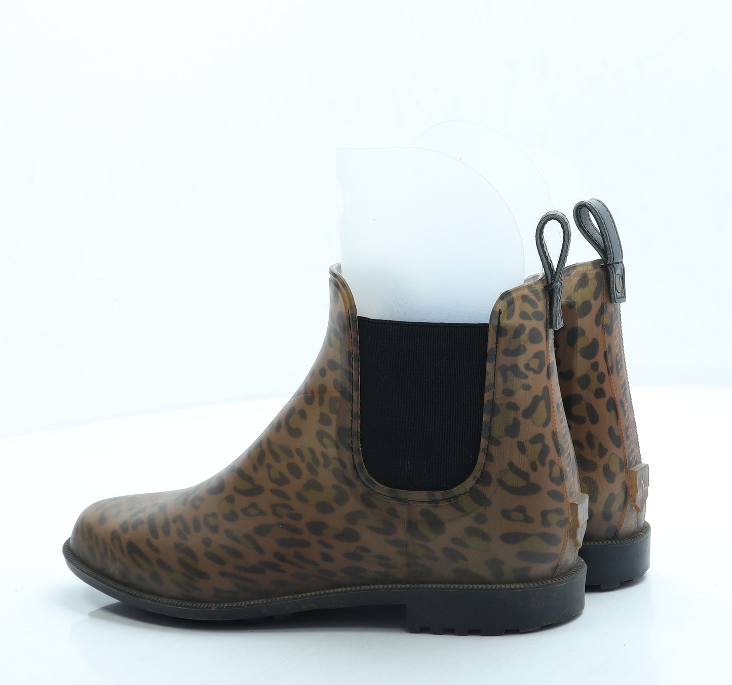 Joules Womens Brown Animal Print Rubber Wellies Boot UK 8 42 US 10