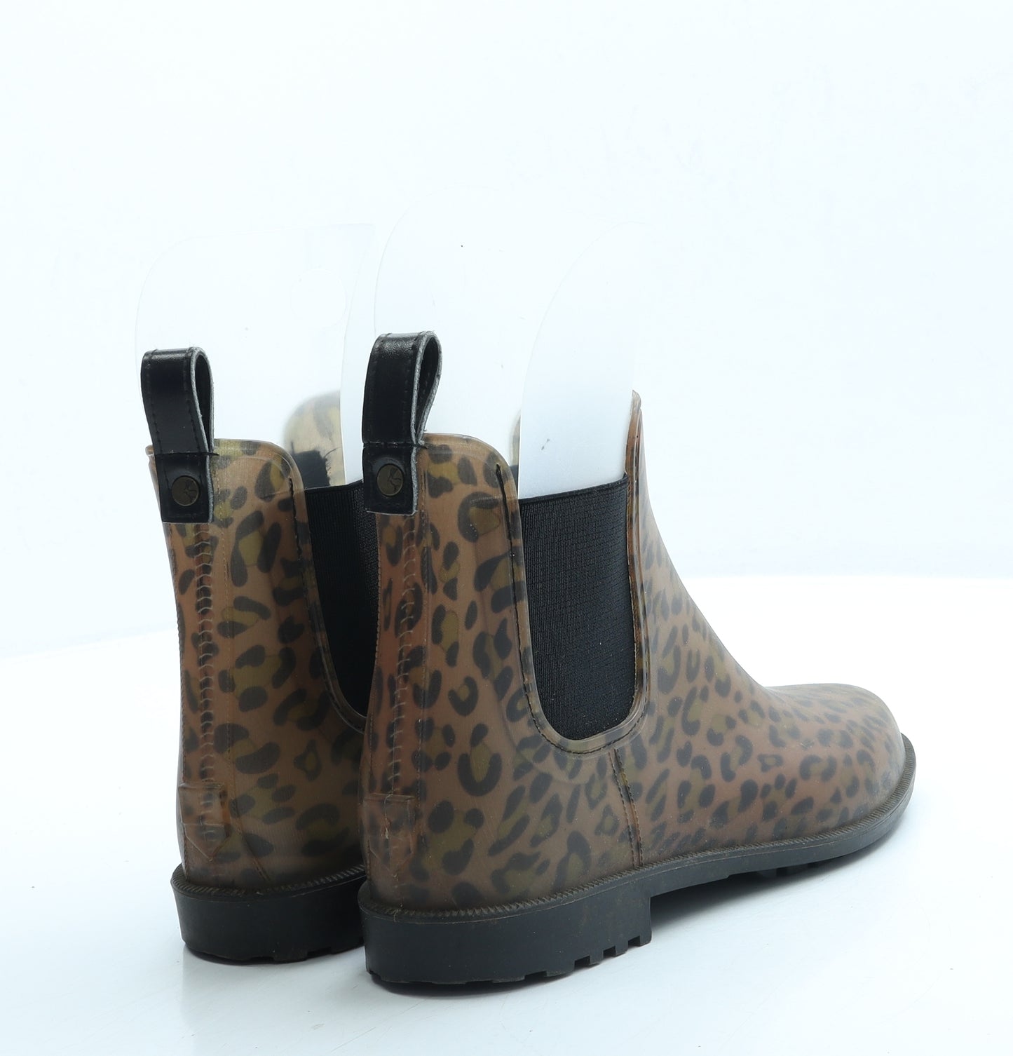 Joules Womens Brown Animal Print Rubber Wellies Boot UK 8 42 US 10