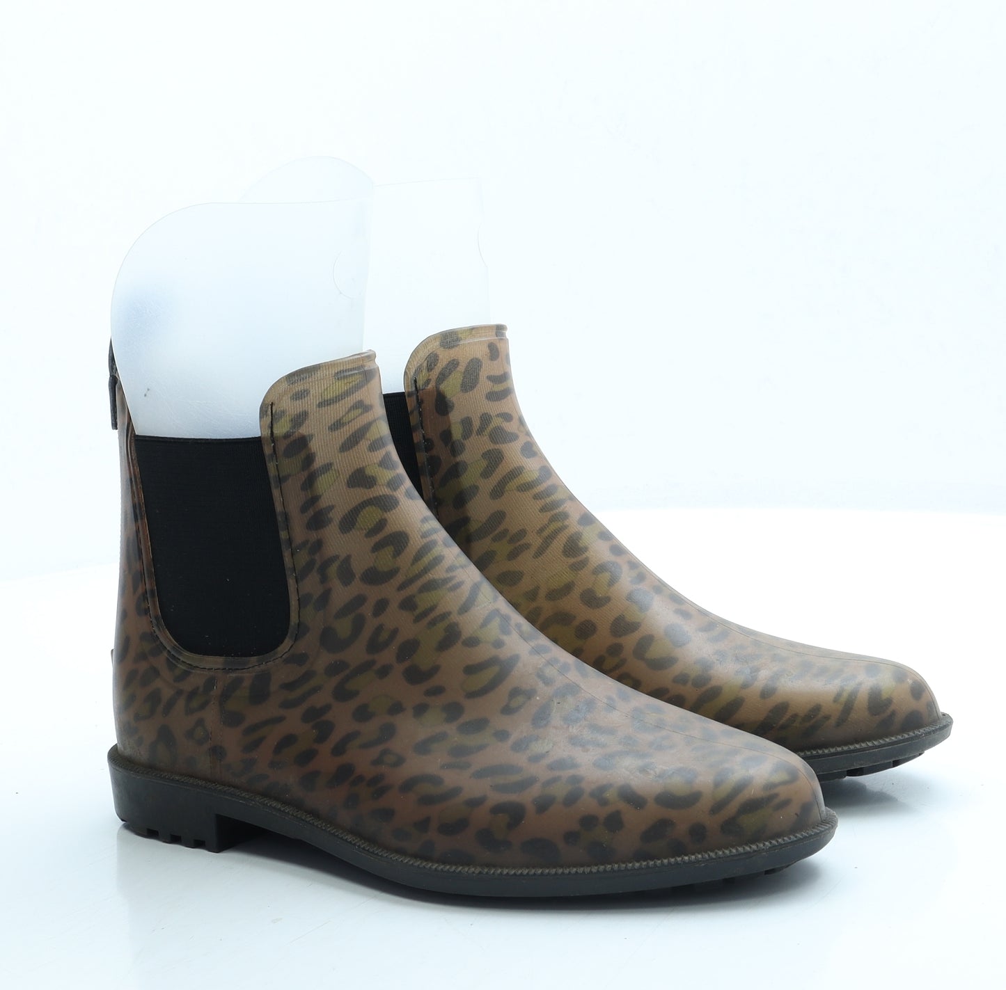 Joules Womens Brown Animal Print Rubber Wellies Boot UK 8 42 US 10