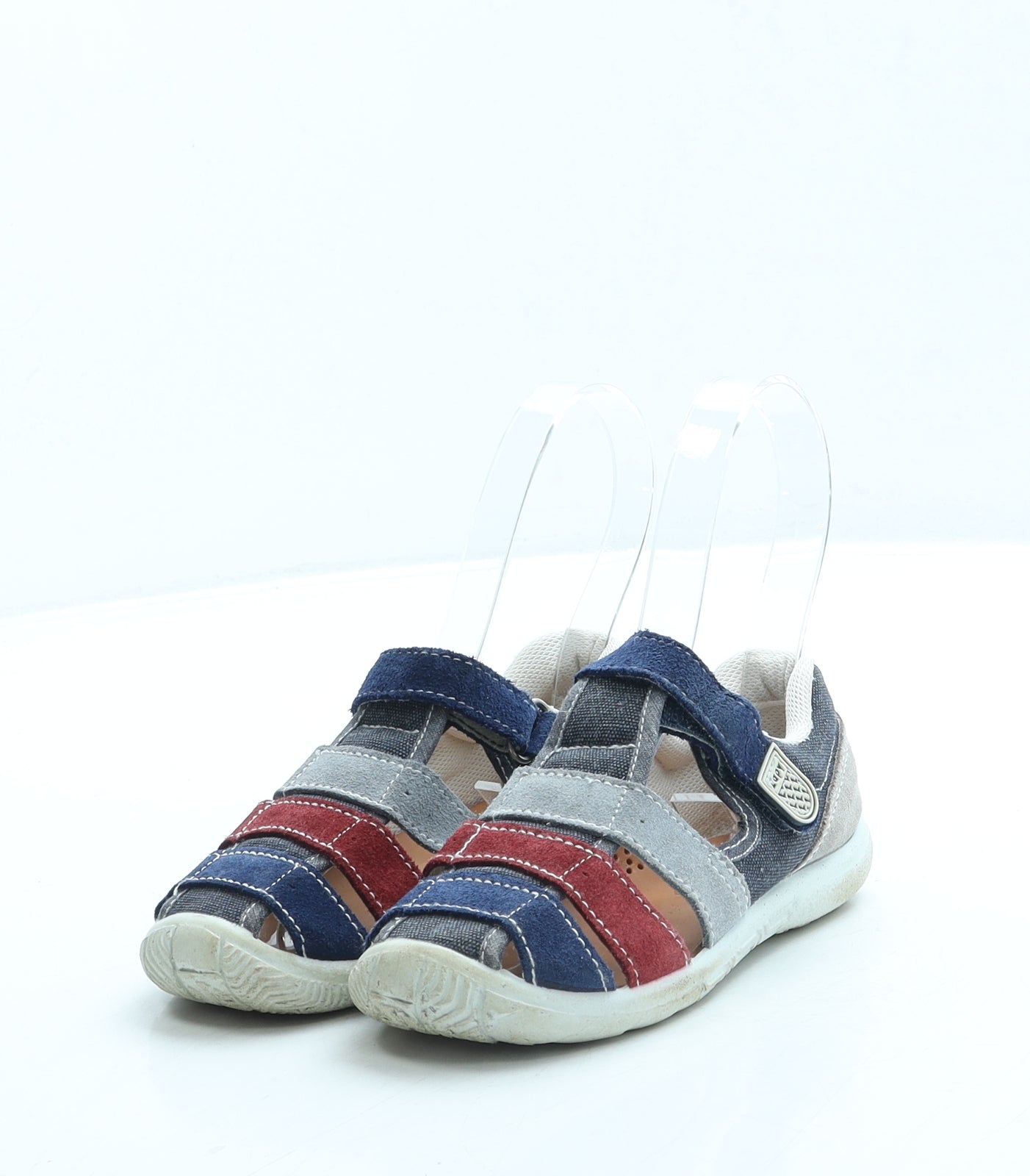 Zapy Boys Blue Suede Slip On Sandal UK 8 26