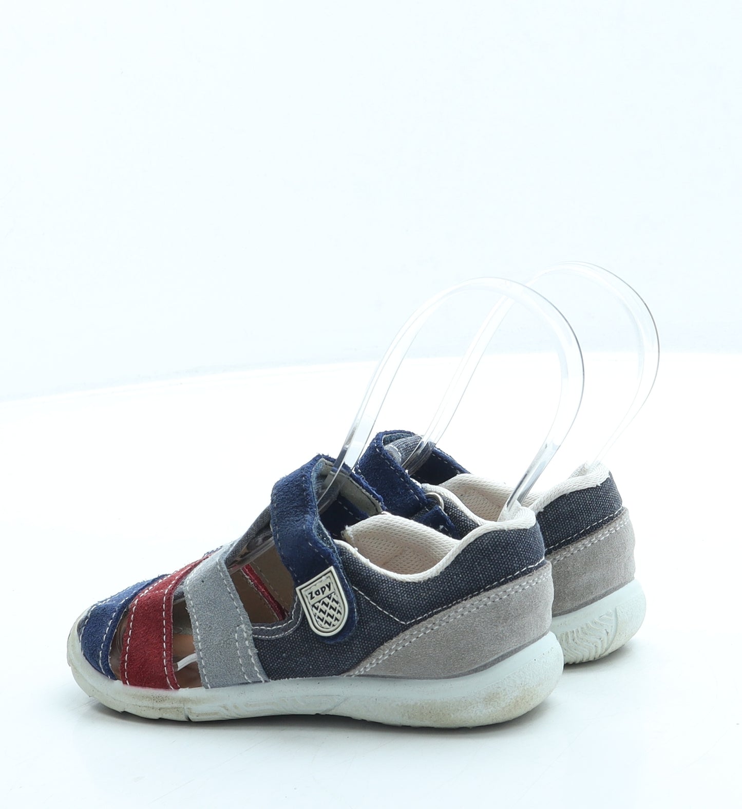 Zapy Boys Blue Suede Slip On Sandal UK 8 26