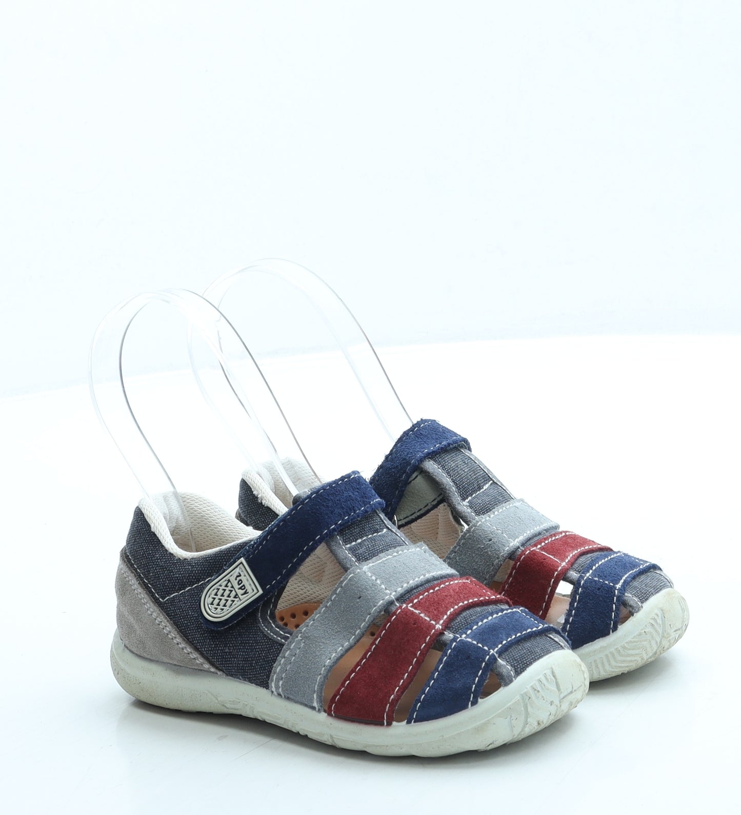 Zapy Boys Blue Suede Slip On Sandal UK 8 26