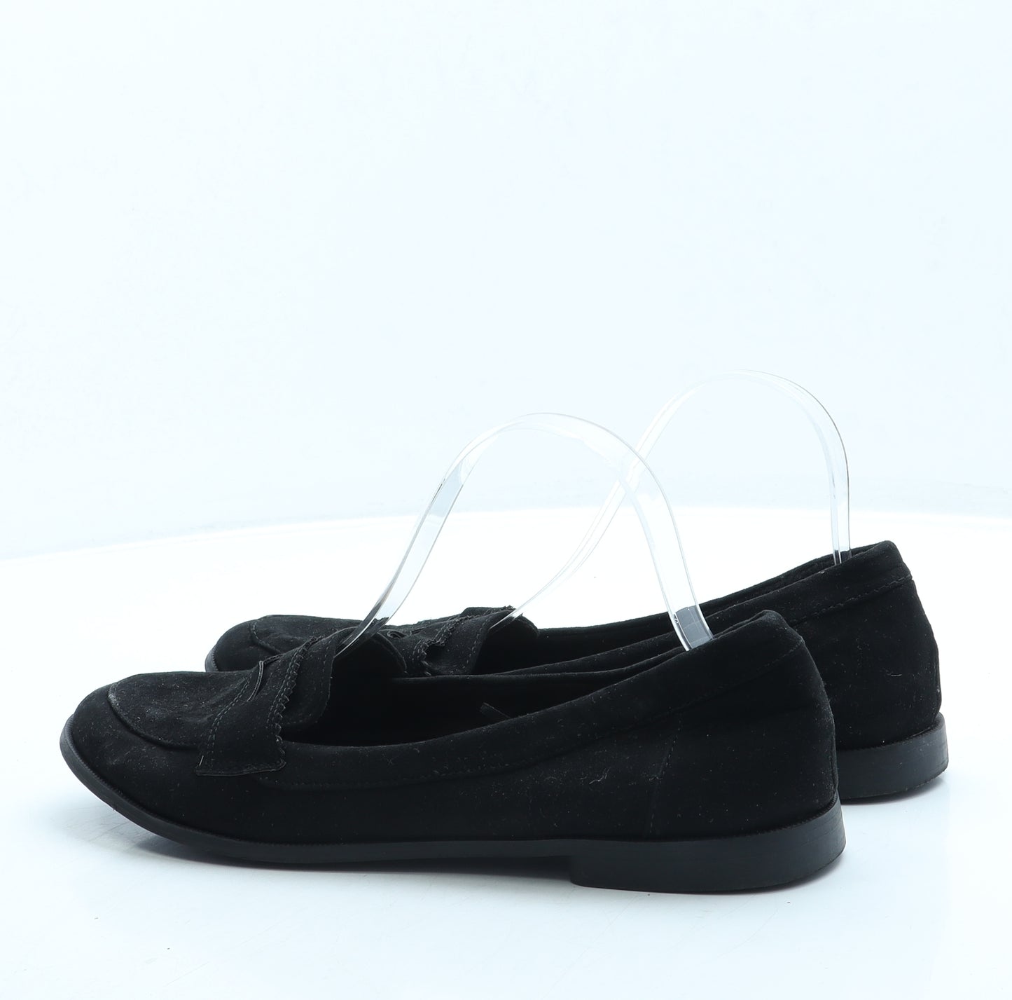 Papaya Womens Black Suede Flat Sandal UK 8 42