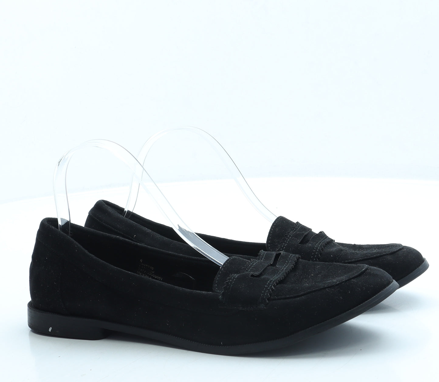 Papaya Womens Black Suede Flat Sandal UK 8 42