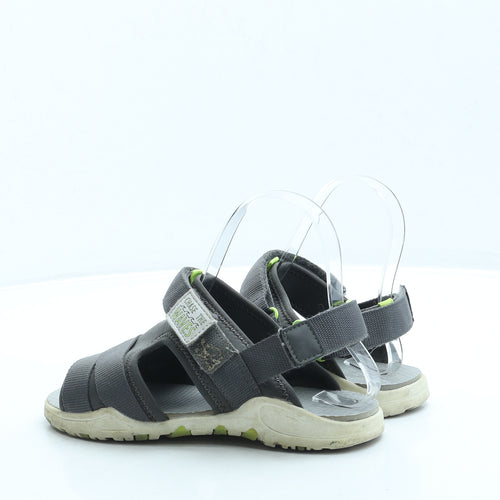 Preworn Boys Grey Polyester Slingback Sandal UK 2 34