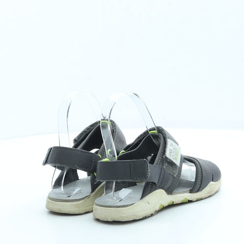 Preworn Boys Grey Polyester Slingback Sandal UK 2 34