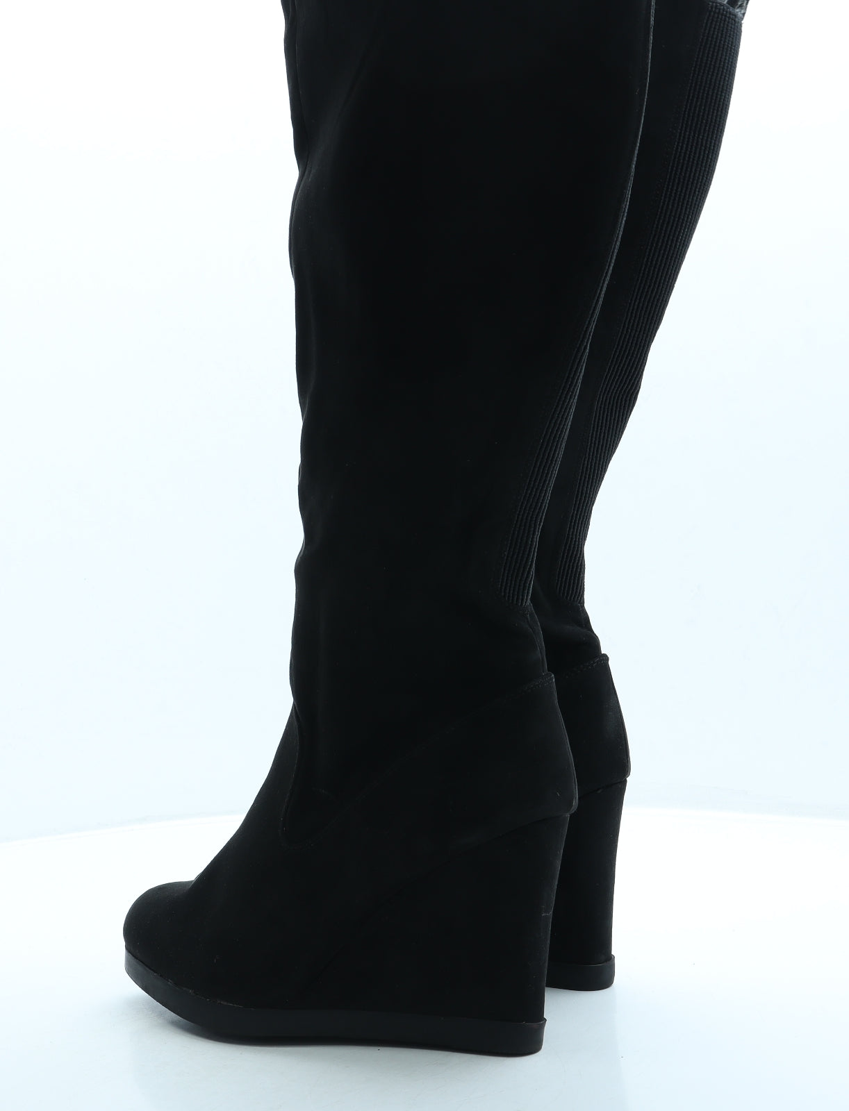 Sole Diva Womens Black Suede Sock Boot UK 7