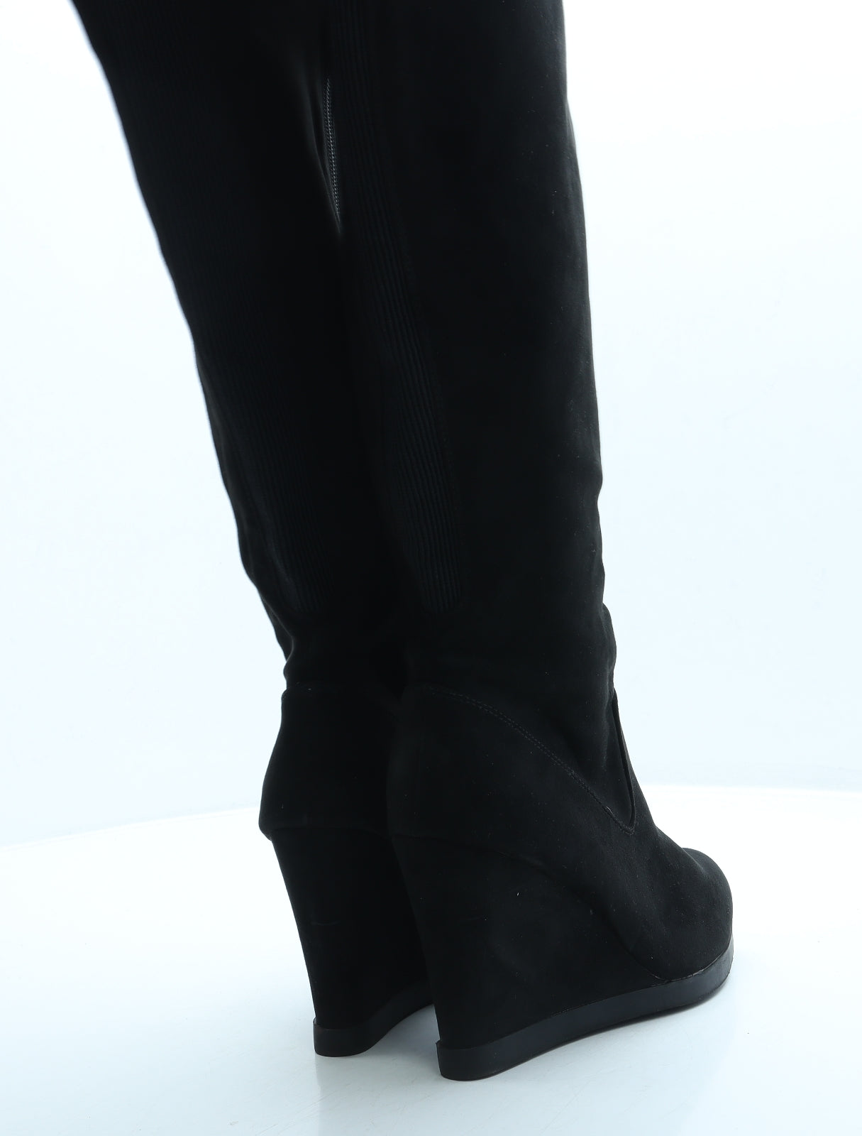 Sole Diva Womens Black Suede Sock Boot UK 7