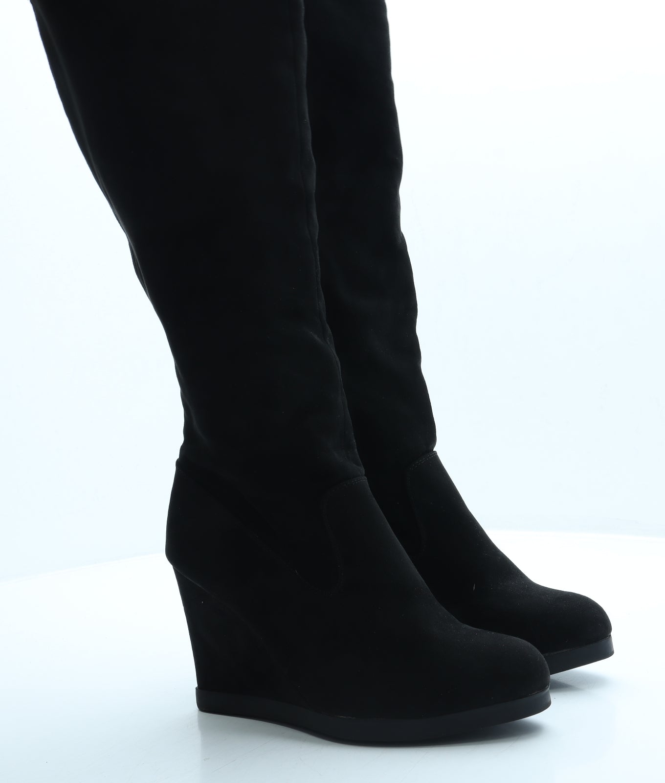 Sole Diva Womens Black Suede Sock Boot UK 7