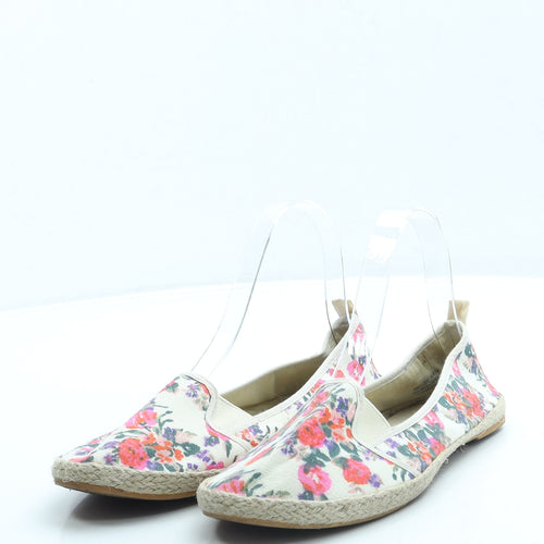 Atmosphere Womens Beige Floral Fabric Flat UK 5 38 US 7