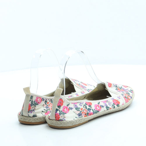 Atmosphere Womens Beige Floral Fabric Flat UK 5 38 US 7