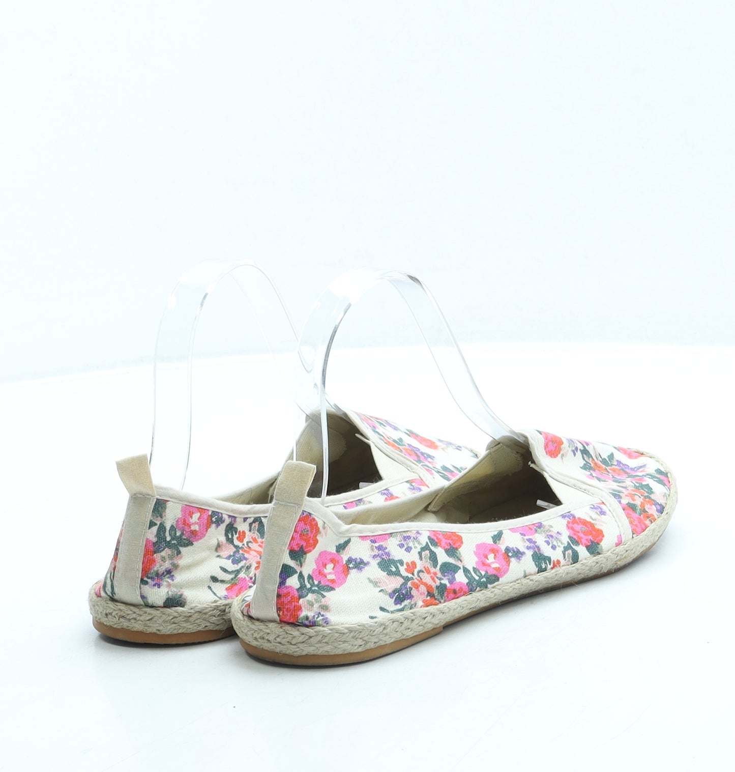 Atmosphere Womens Beige Floral Fabric Flat UK 5 38 US 7