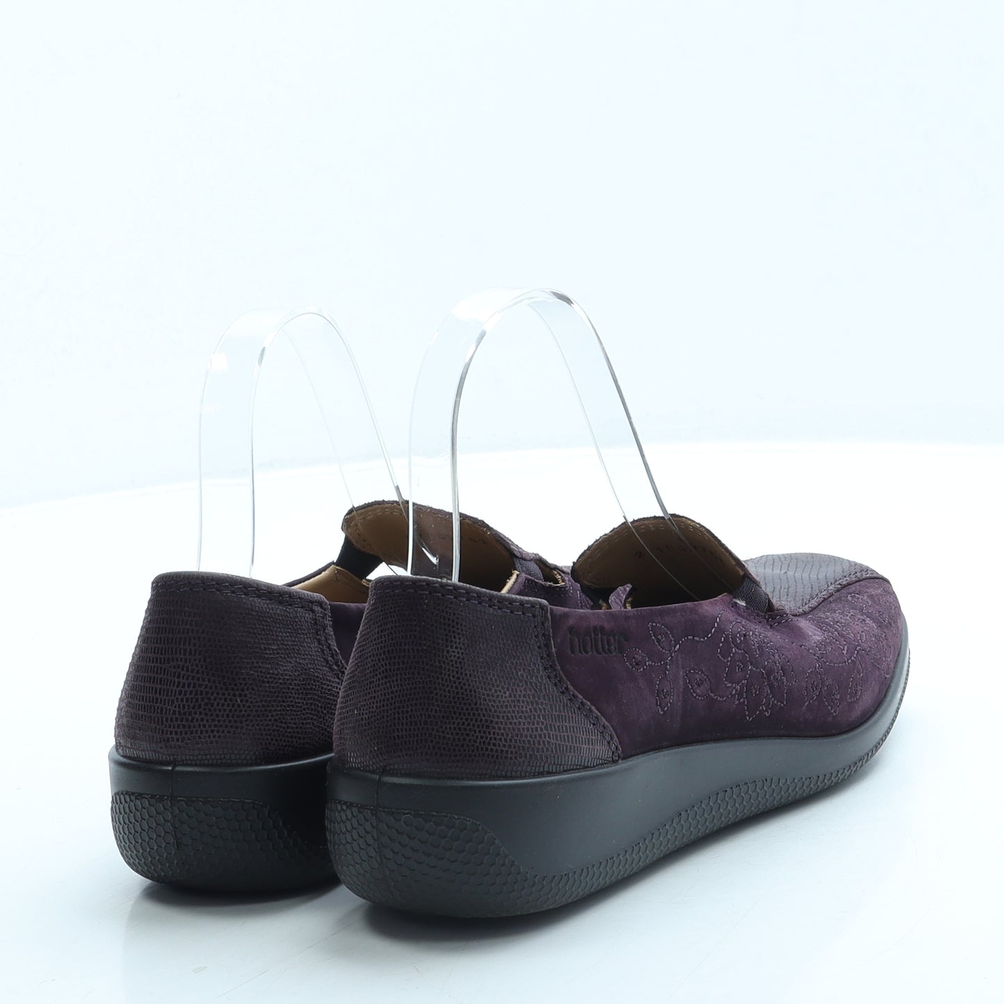 Hotter Womens Purple Leather Loafer Flat UK 6 39 US 8