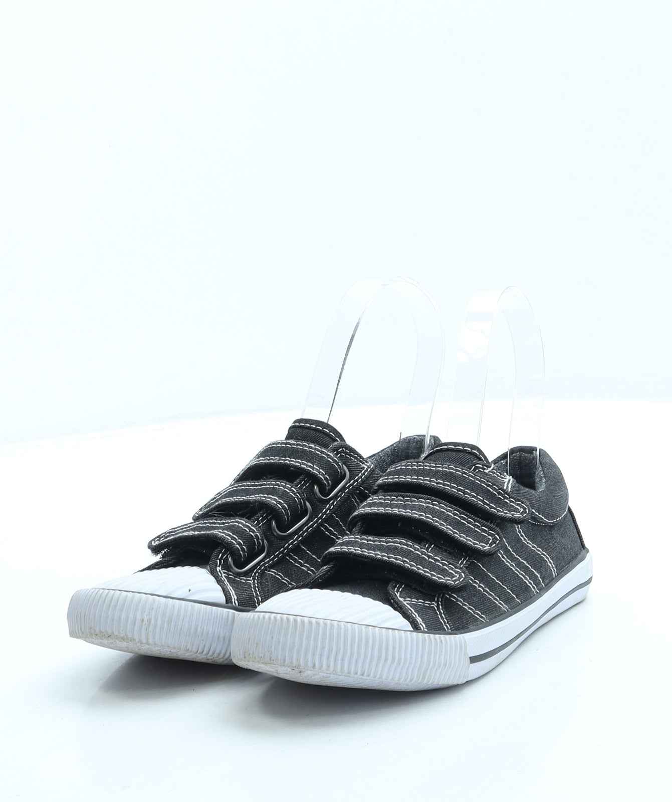 George Boys Black Polyester Trainer UK 12 31