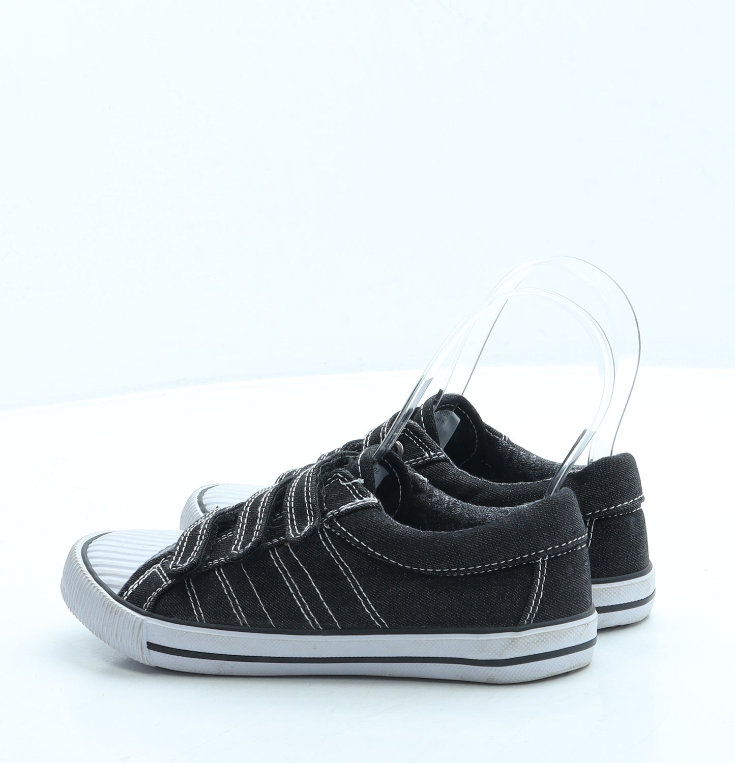 George Boys Black Polyester Trainer UK 12 31