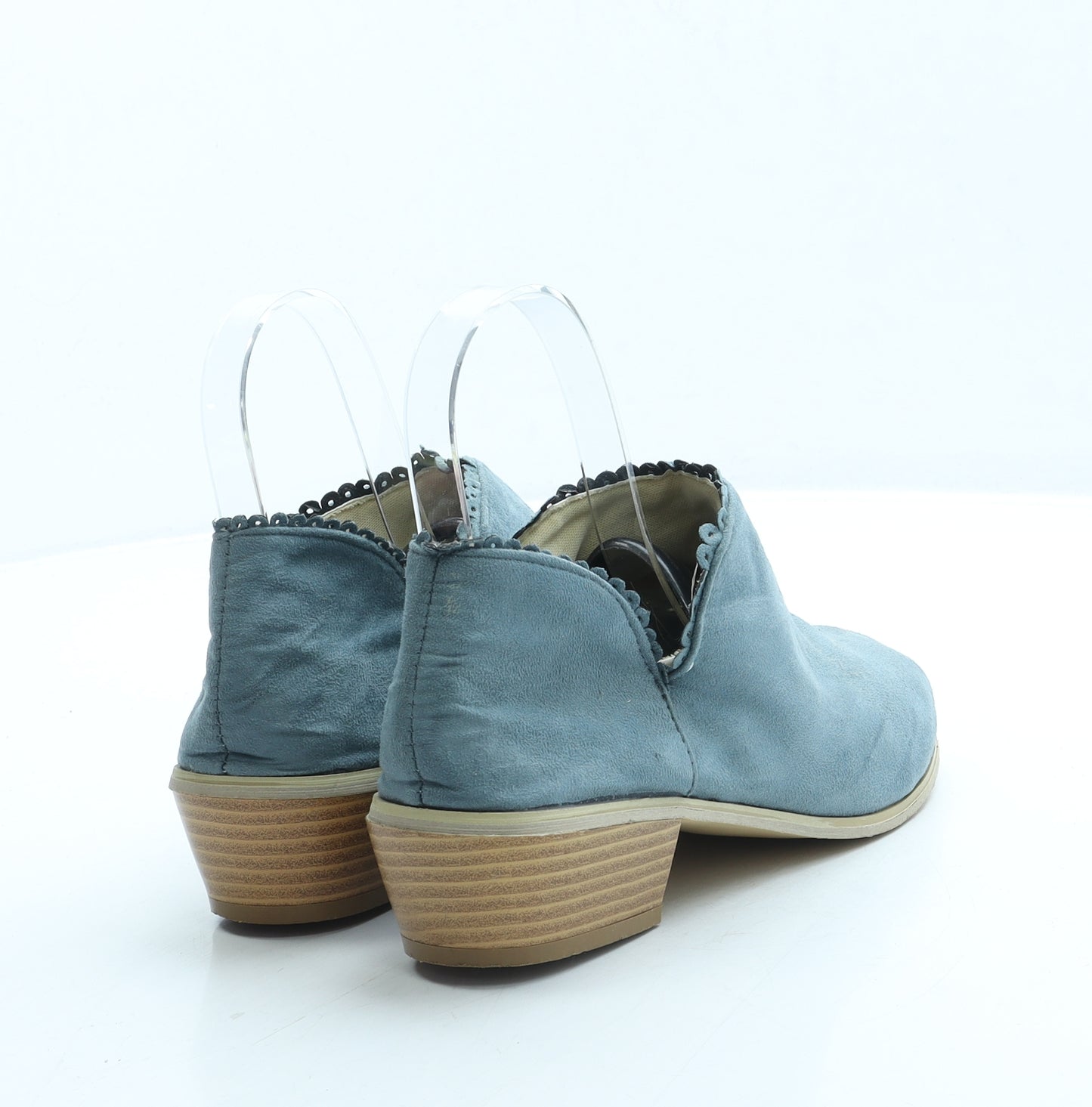 Preworn Womens Blue Suede Bootie Boot UK 6 39