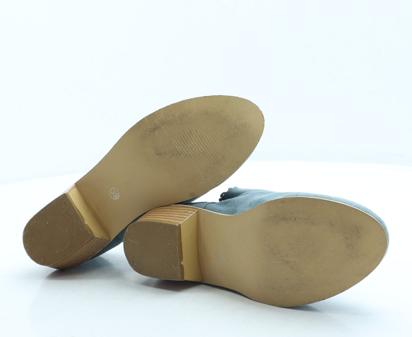 Preworn Womens Blue Suede Bootie Boot UK 6 39