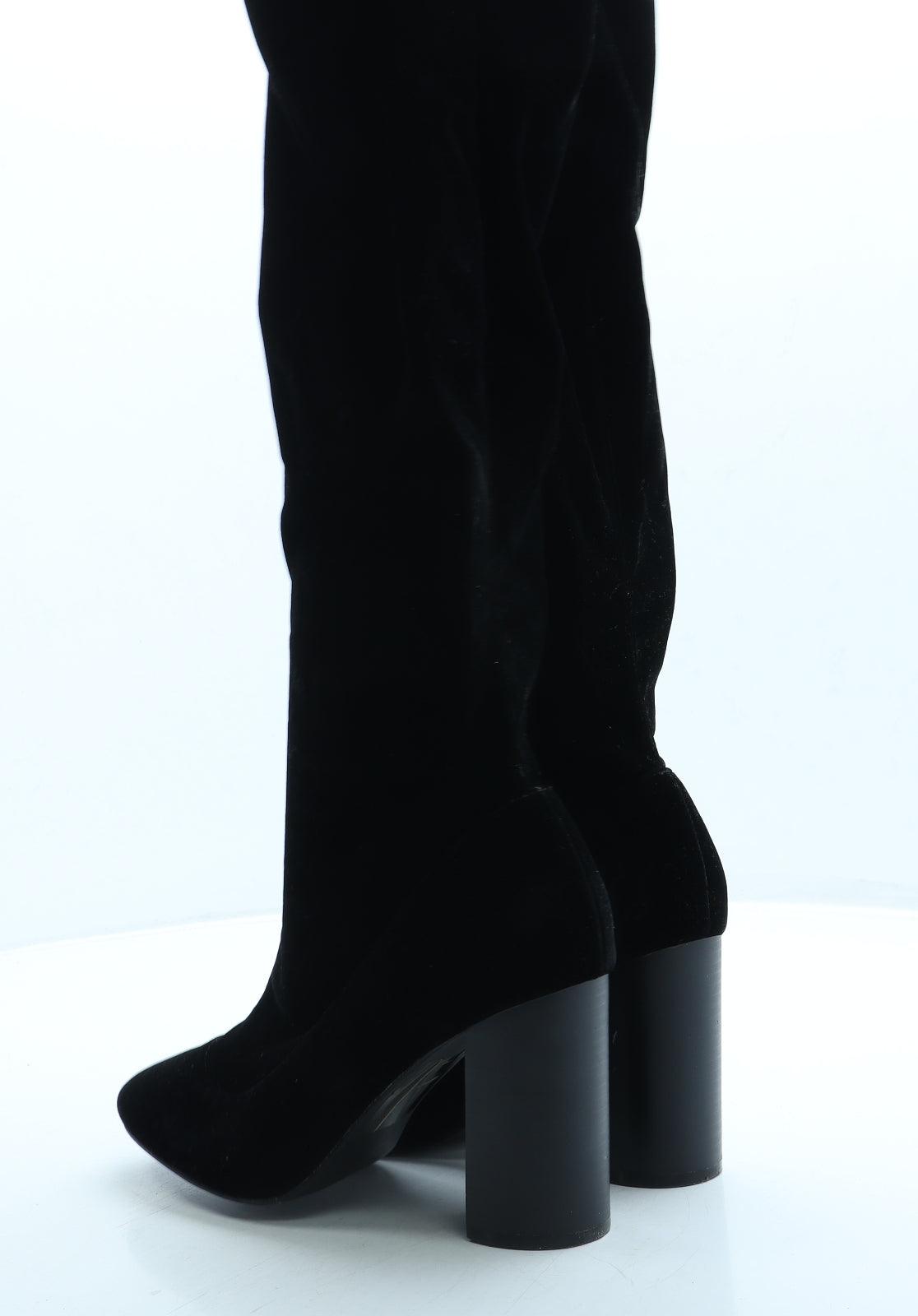 Preworn Womens Black Suede Sock Boot UK 5 38 US 7