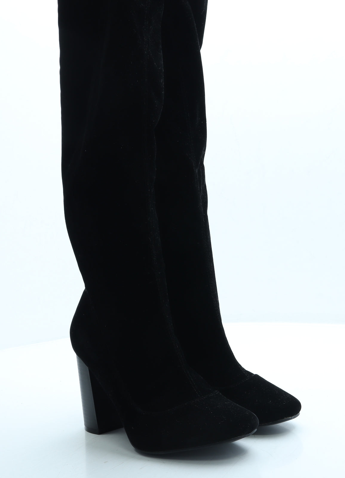 Preworn Womens Black Suede Sock Boot UK 5 38 US 7