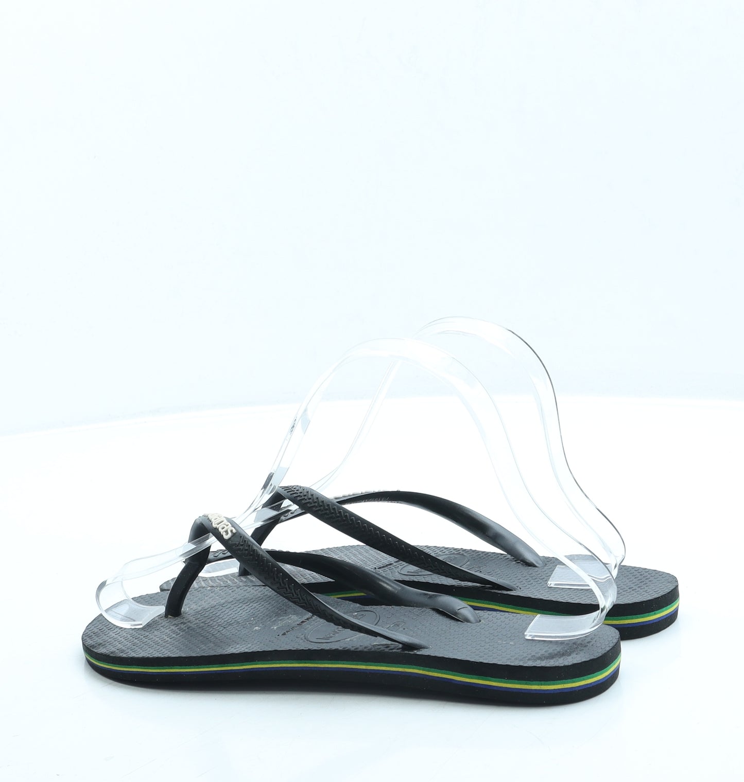 Havaianas Boys Black Rubber Slip On Sandal UK 4 37 - Size 4-5