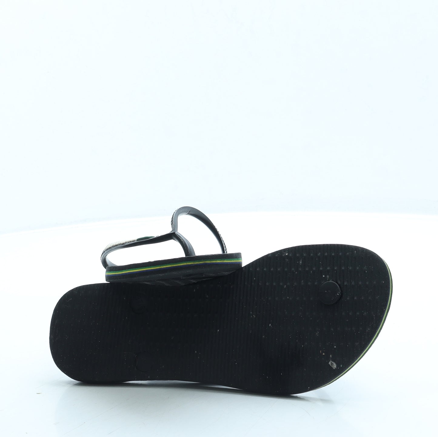 Havaianas Boys Black Rubber Slip On Sandal UK 4 37 - Size 4-5