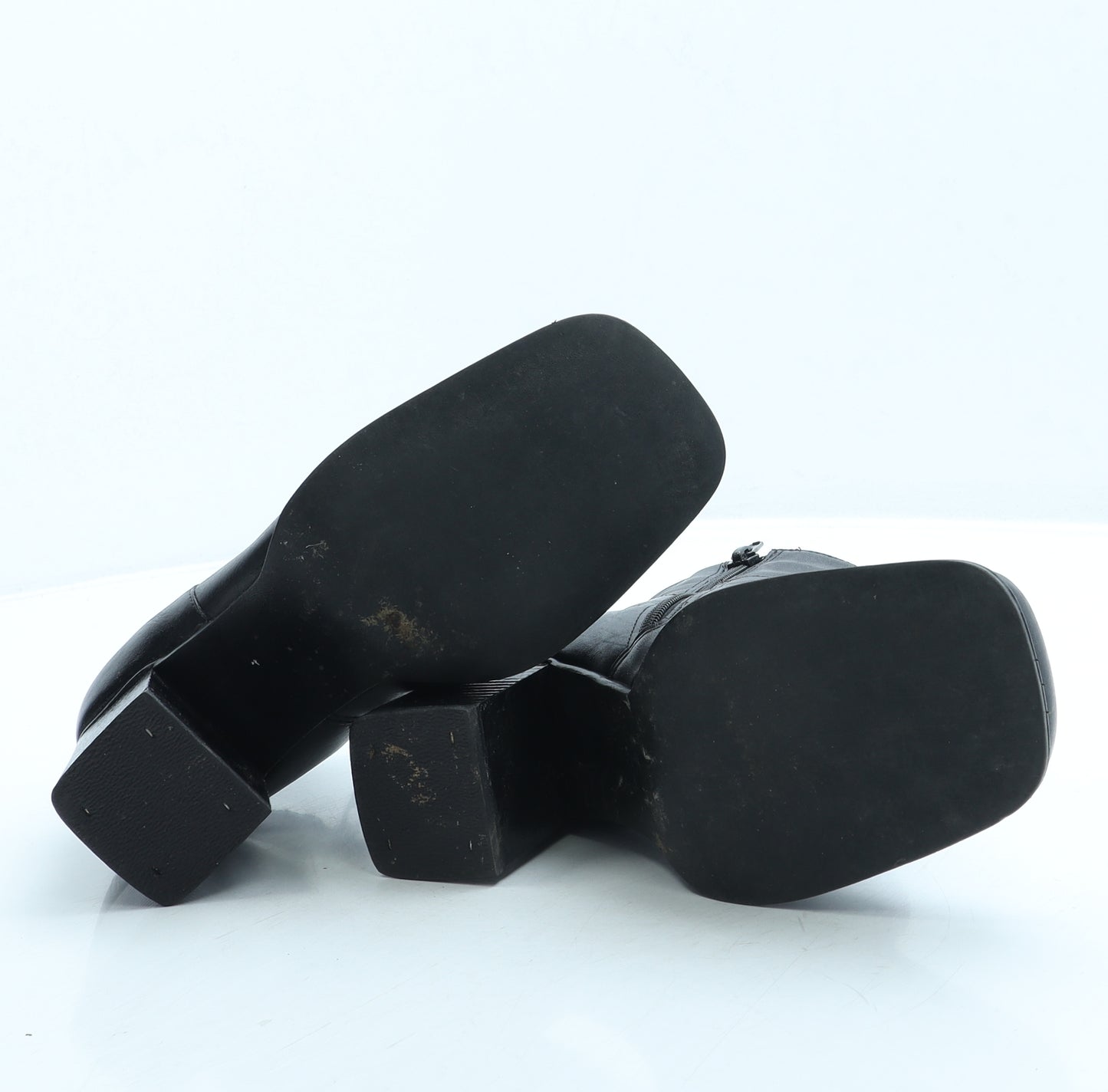 Theorema Womens Black Leather Bootie Boot UK 3