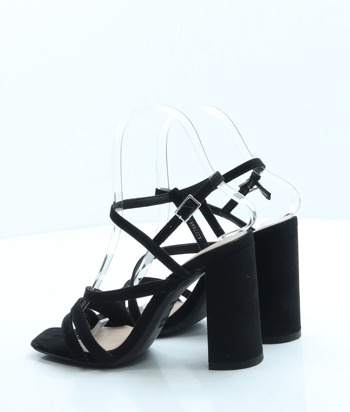 New Look Womens Black Suede Strappy Heel UK 3 36