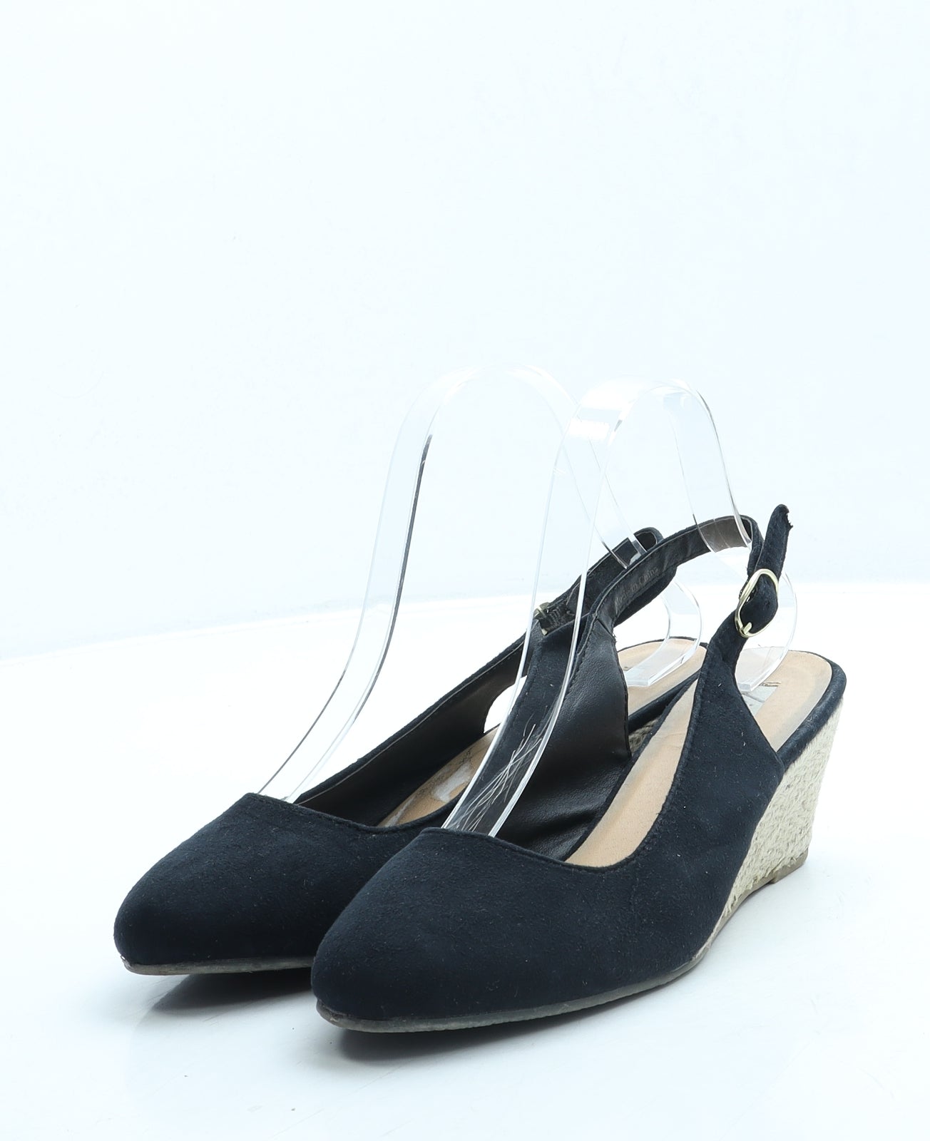 Linea Womens Black Suede Slingback Sandal UK 4 37