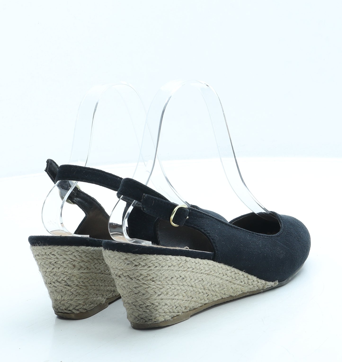 Linea Womens Black Suede Slingback Sandal UK 4 37