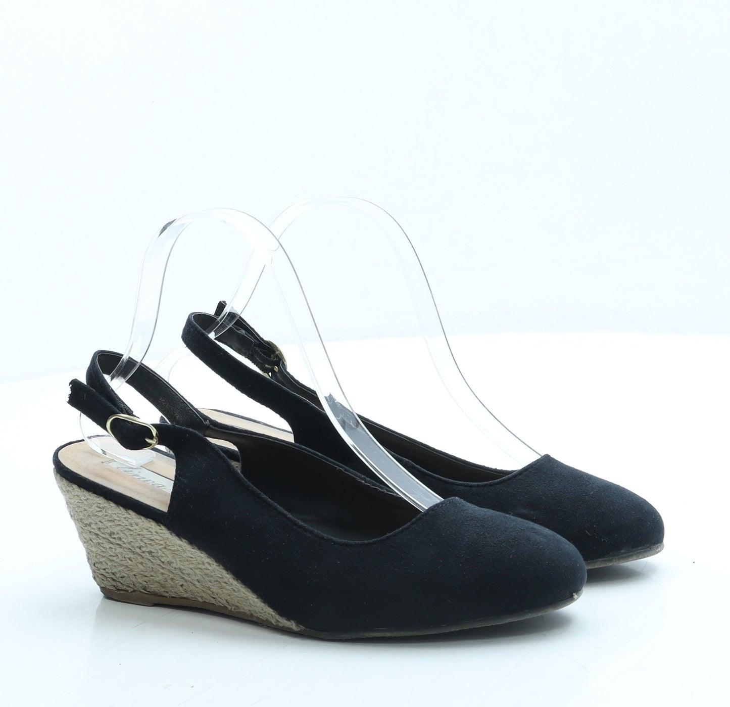 Linea Womens Black Suede Slingback Sandal UK 4 37