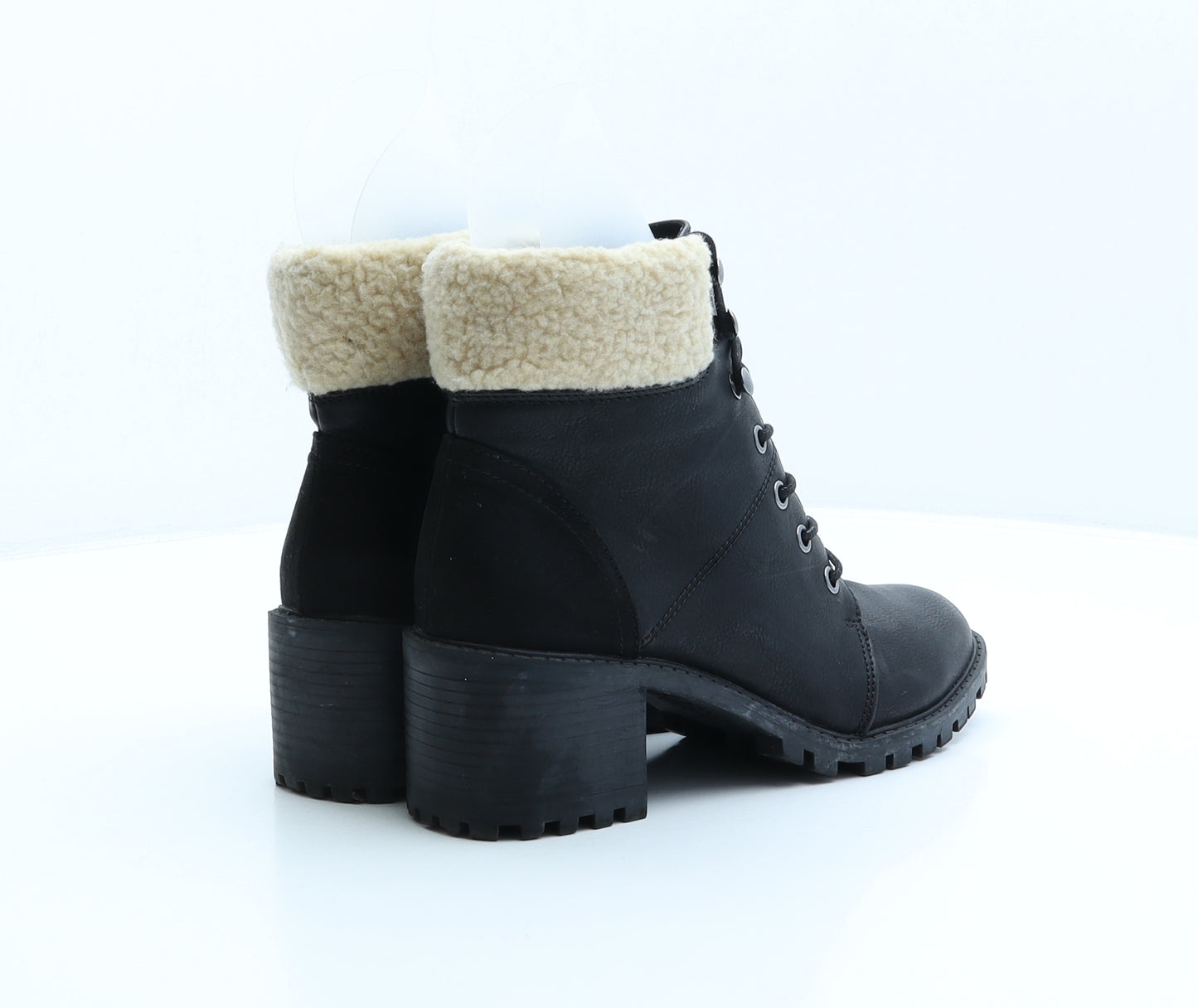 New Look Womens Black Synthetic Combat Boot UK 5 38