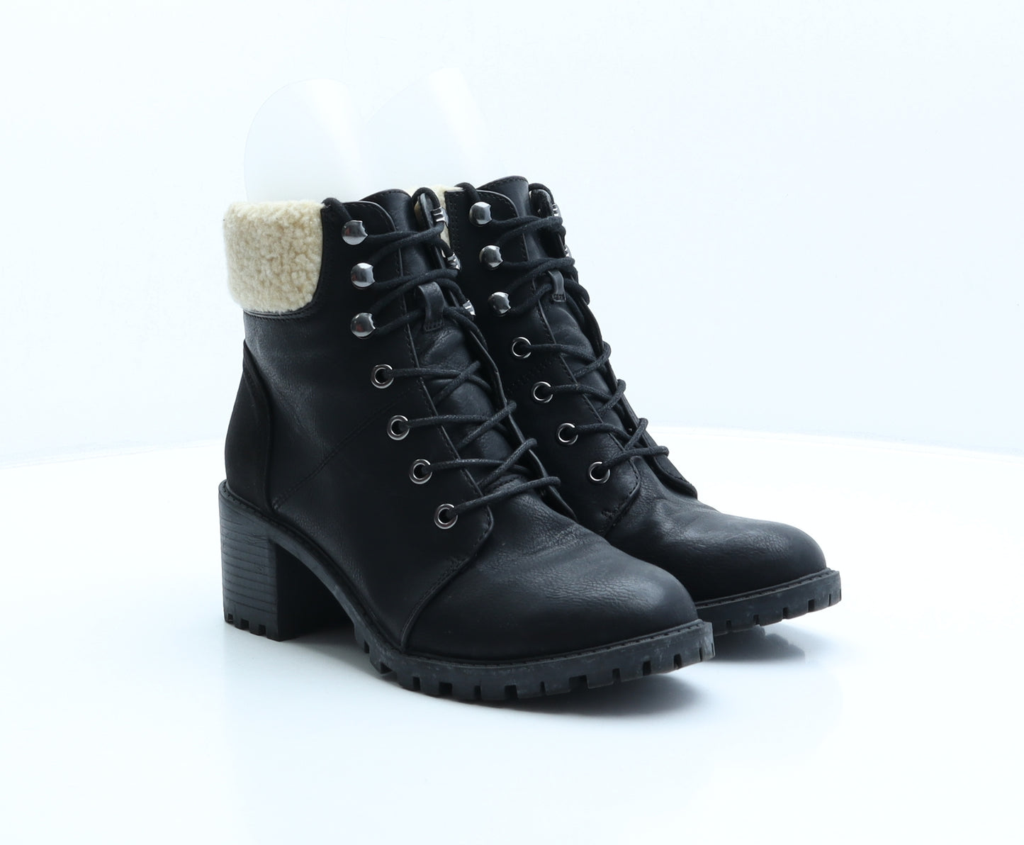 New Look Womens Black Synthetic Combat Boot UK 5 38