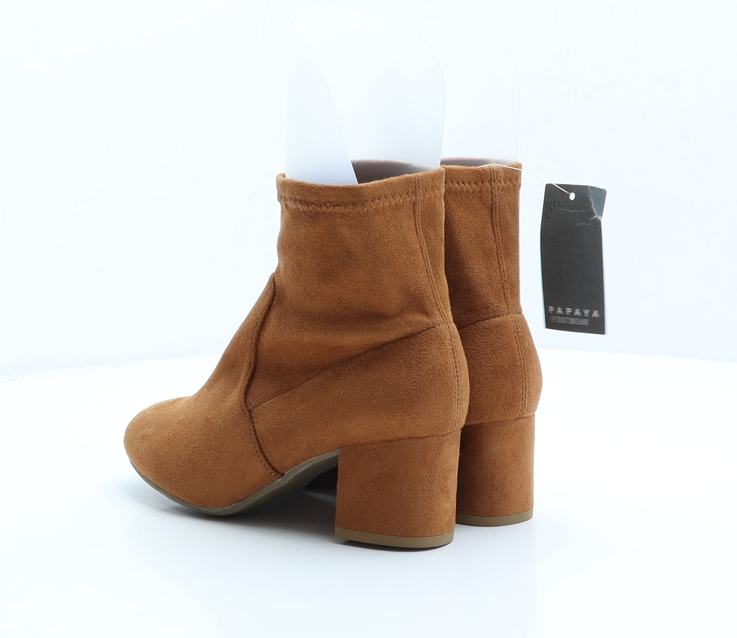 Papaya Womens Brown Polyester Sock Boot UK 4 37